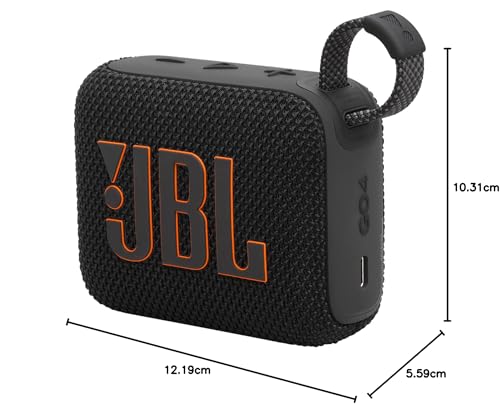 JBL GO 4, Altavoz inalámbrico portátil con Bluetooth, resistente al agua y al polvo IP67, hasta 7h de reproducción más 2h extra con Playtime Boost, negro