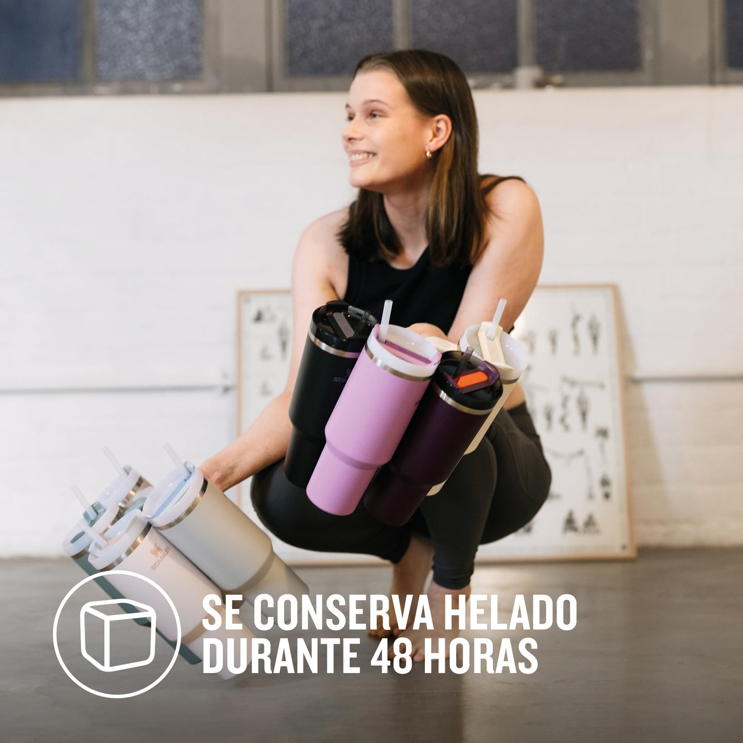 Stanley Quencher H2.0 FlowState Tumbler 1.2L - Termo Conserva el Frío 11 Horas - Helada Durante 48 Horas - Botella Agua Acero Inoxidable - Taza Termica - Vaso Termico Sin BPA - Lilac