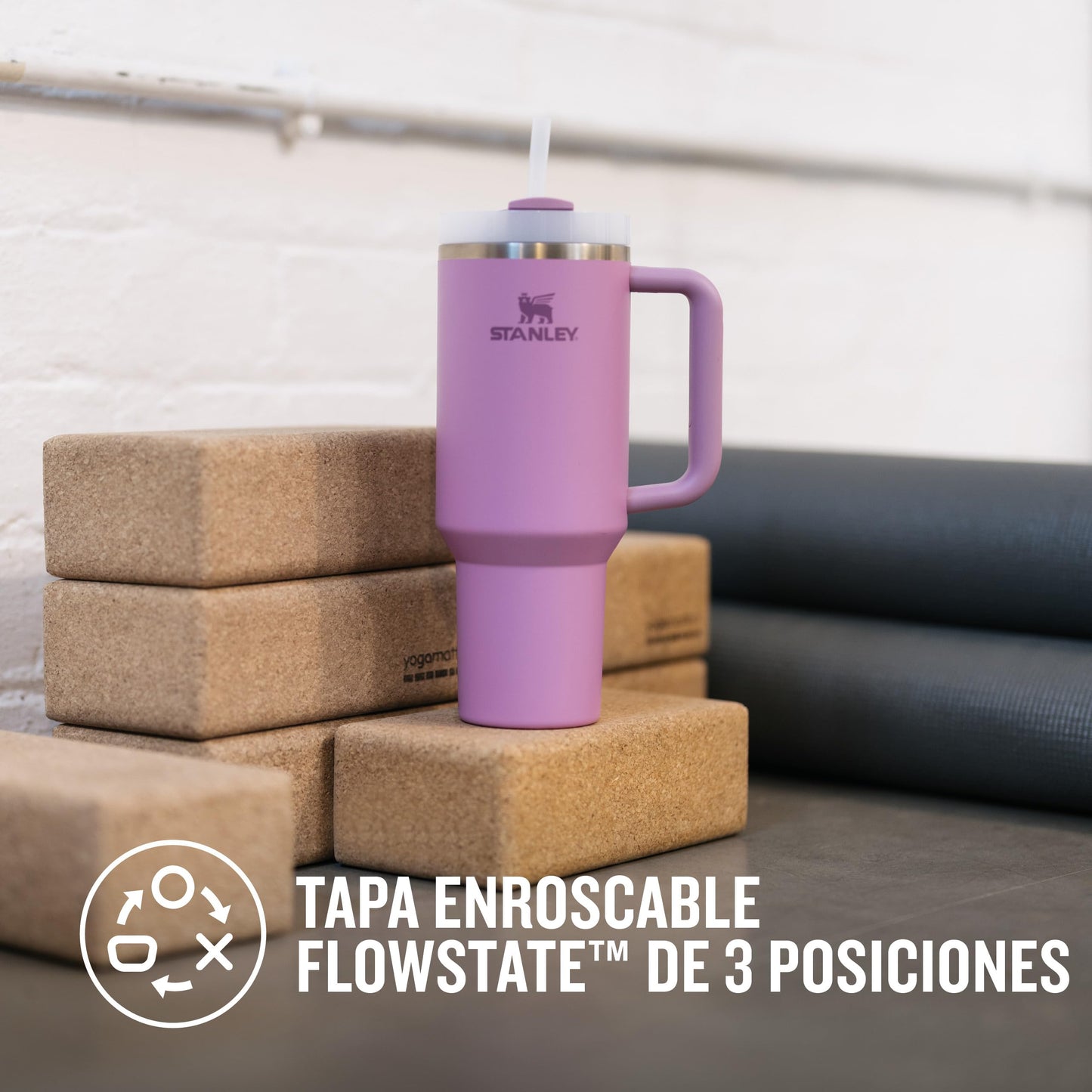 Stanley Quencher H2.0 FlowState Tumbler 1.2L - Termo Conserva el Frío 11 Horas - Helada Durante 48 Horas - Botella Agua Acero Inoxidable - Taza Termica - Vaso Termico Sin BPA - Lilac